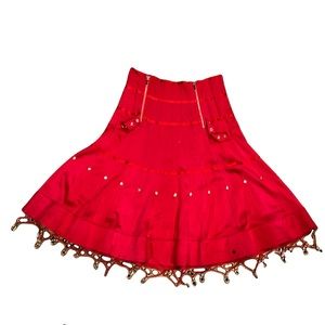 Galliano era Dior silk skirt with amazing hardware